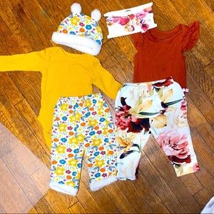 Posh peanut and chickpea matching outfits 6 months girls